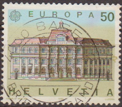 z vendido Suiza 1990 Scott 861 Sello Europa Oficinas Postales Michel1415 Switzerland Suisse 